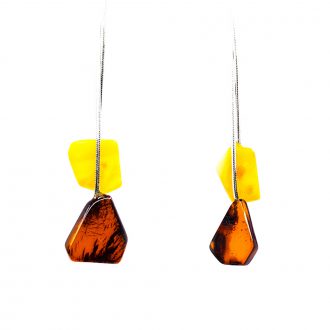 Jewelry amber earrings form Baltic sea