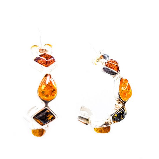 Jewelry amber earrings form Baltic sea